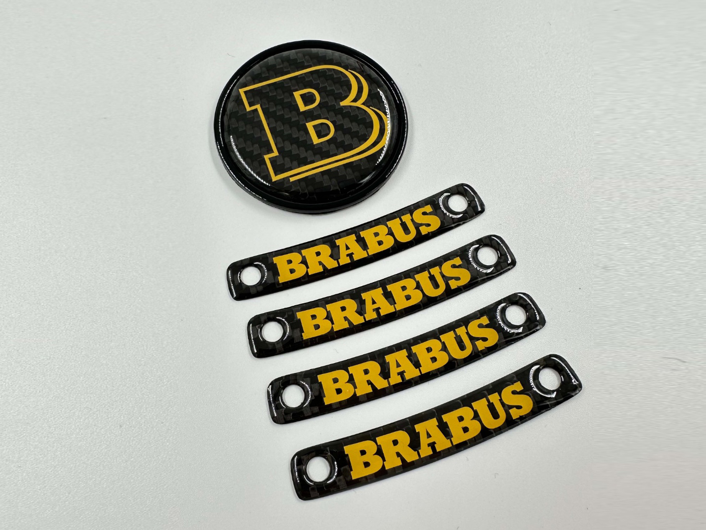 Brabus Yellow Badge Logo Emblem Set for Mercedes-Benz W463A W464 G-Class